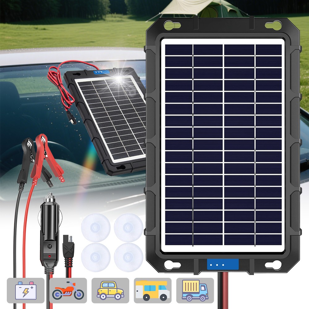 20W Solar Panel 18 Volt Trickle Battery Charger For Caravan Car Van Boat Kits