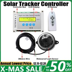 WST03-3 Single Axis Solar Tracker LCD Controller W/ Light Sensor W/ IR Remote IG