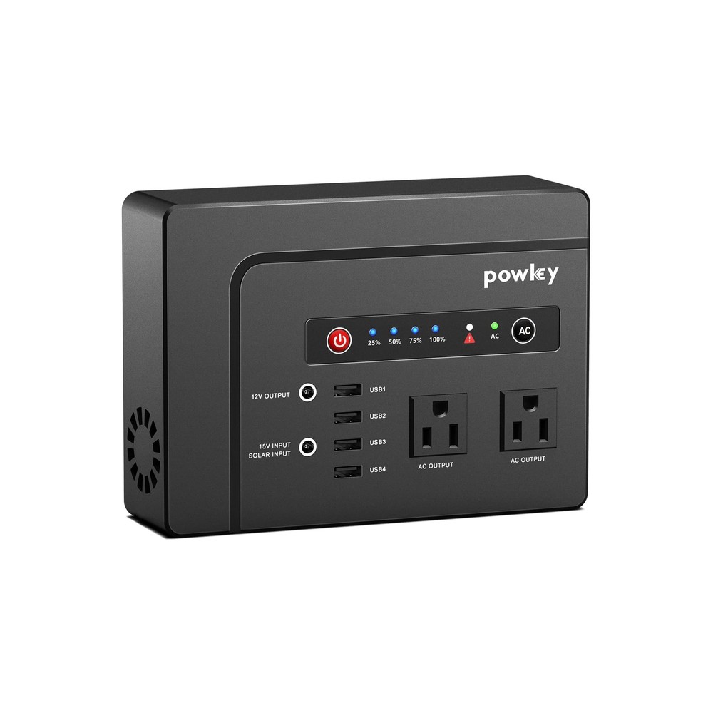 Powkey Portable Power Station 200W, 146Wh Portable Solar Generator Battery Pa…