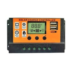 30A Solar Charge Controller with LCD Display Dual USB Ports for 12V 24V Systems