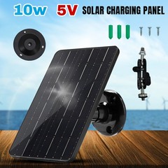 10W Solar Panel for Security Camera Micro USB Solar Charger Waterproof 3m Cable