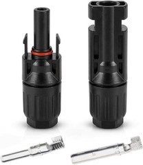 1pr Solar Panel Connectors, 1000V 30A IP67 Waterproof, Compatible 2.5/4/6mm² 12z