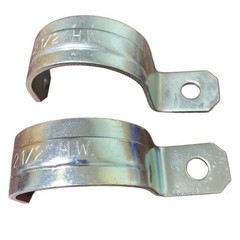 2 New 2.5″ Metal Pipe Strap HW One Hole EMT Fittings Open Box