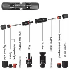 100 Pairs Male Female Wire Cable Connector Set Solar Panel Waterproof Connectors