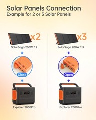 Solar Panel Connectors Jackery Explorer Portable Power Station 3000 Pro / 2000