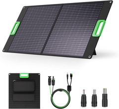 100W Portable Solar Panel for Power Station, 23.5% High Efficiency ETFE Foldable