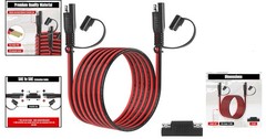 10FT 12AWG SAE Extension Cable, 12 AWG SAE to SAE Quick Disconnect Wire Harne…