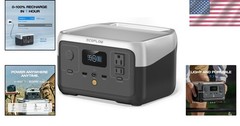 256Wh LiFePO4 Portable Power Bank – Quick 1 Hour Charge with 600W Outlets