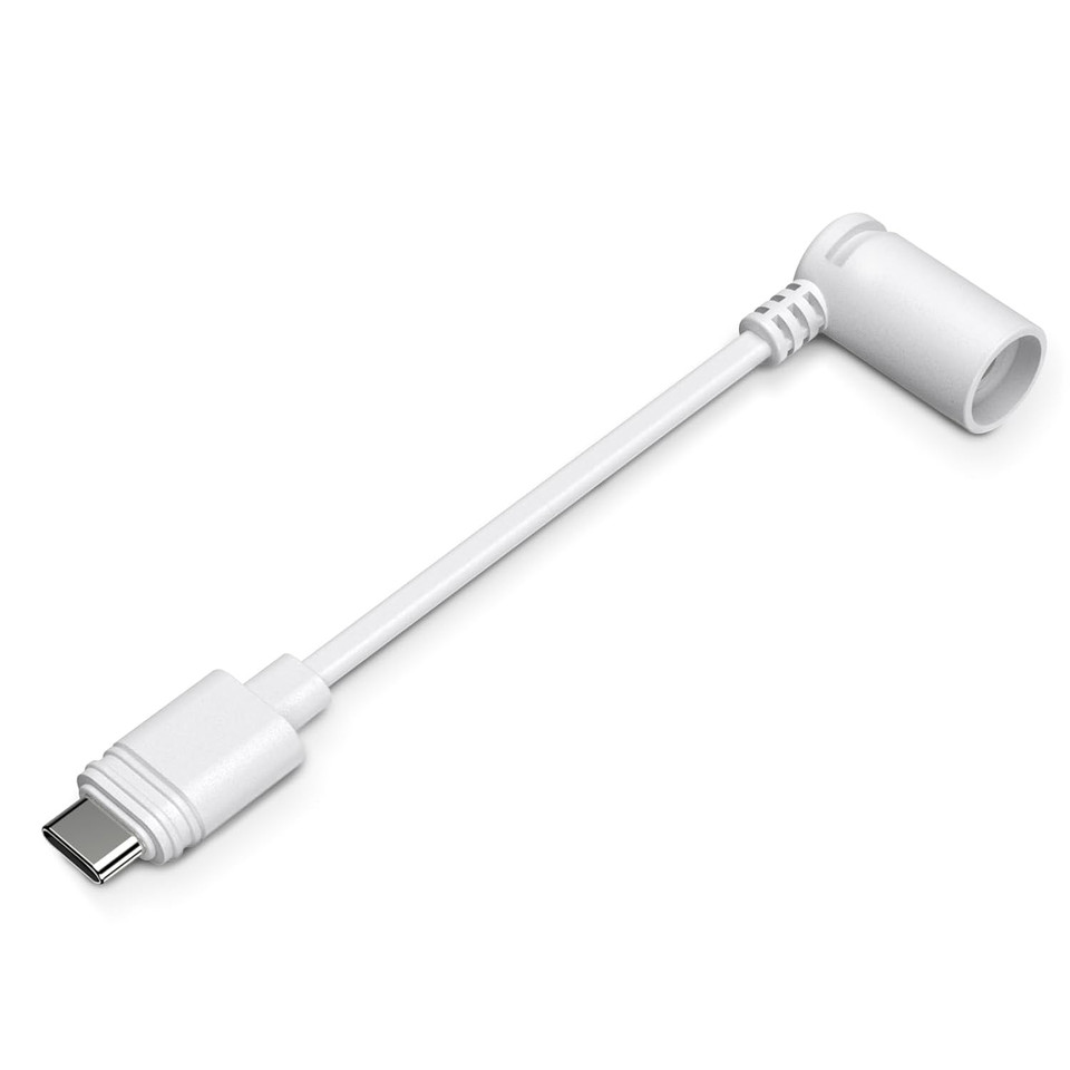 White Ring Barrel Plug to USB-C Adapter – Compatible with 1st Gen Solar Panel