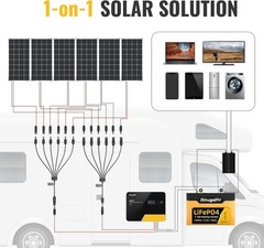Solar Panel Y Connectors 6 to 1 Male Female Parallel Cable