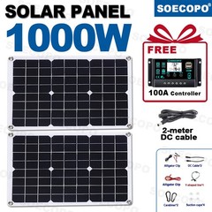1000W Solar Panels – 2 x 500W Lightweight PV Panels + Y-Cable for OutdoorGYdA