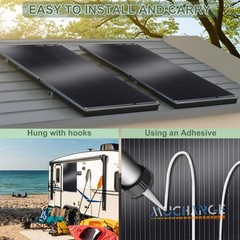 200W Solar Panel kit 12V Charge RV Camping Off-Grid with 1000W Car Inverter Home