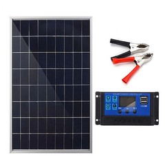 12V High Efficiency Solar Panel Charger Kit, IP65 Waterproof with Controller