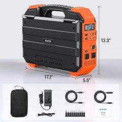 Portable Power Station 1600W (Peak 3200W), Built-In Solar Panel, 1024Wh Lifepo4