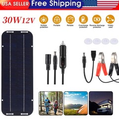 Solar Panel 30W 12V Portable Solar Panel Kit for RV, Camping, Battery Charging
