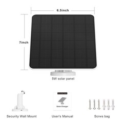 5W Solar Panel Charger for Ring Stick Up Cam, Wyze Battery Pro – 2 Pack, IP65 Wa