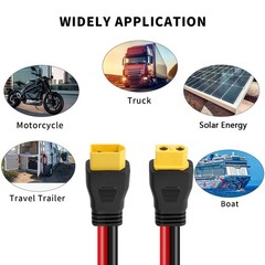XT60 Extension Cable 10AWG 20FT Male to Female Connector – for Solar Power