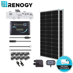 Renogy 200W Mono Solar Panel Solar RV Kit W/ 12V 30A Solar PWM Charge Controller