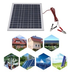 1 50W Portable Solar Panel With Battery Clip For RV Camping
