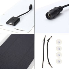 Portable 12V 5W Solar Panel Power Monocrystal Backup Charger Kit For Car Battery
