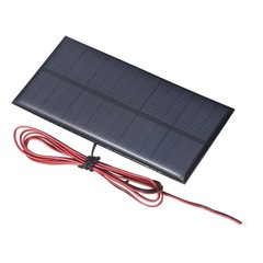 7.5V 0.75W 100mA Mini Solar Panels with Cable, 110 x 55mm