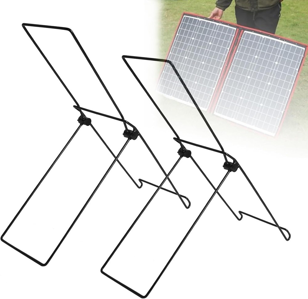 2pcs x Solar Panel Stand Mobile Rack Foldable Adjustable Holder Support Bracket