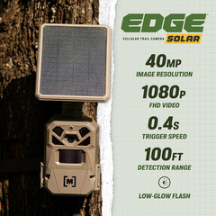 Edge Solar Cellular Trail Camera – Integrated Solar Panel with Battery – 40MP –