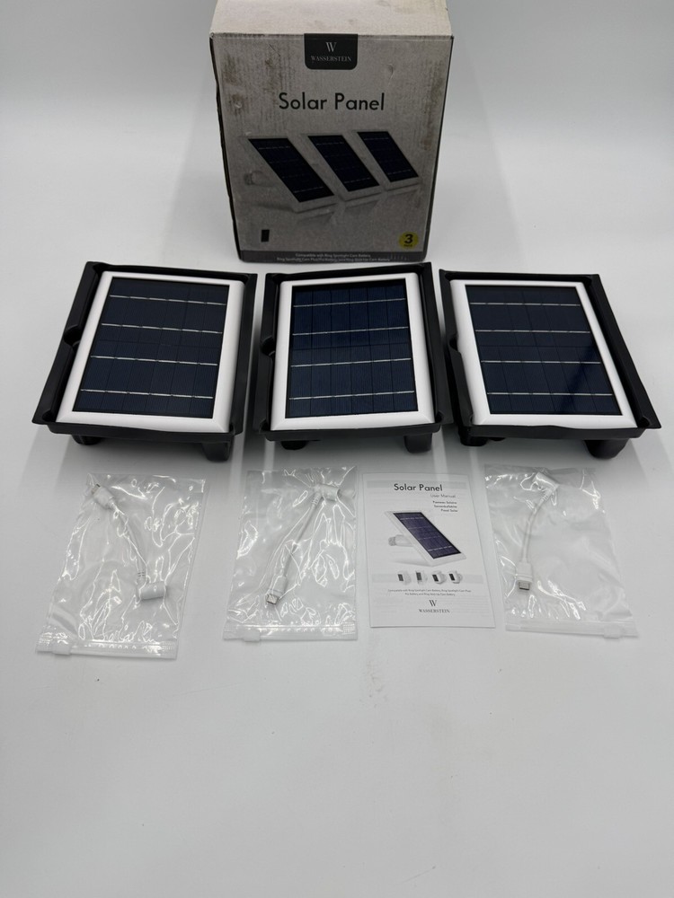 Wasserstein Solar Panel For Ring Spotlight And Stick Up Cam White 3 Pack