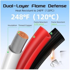 10AWG 30FT Solar Panel Extension Cable with Connectors