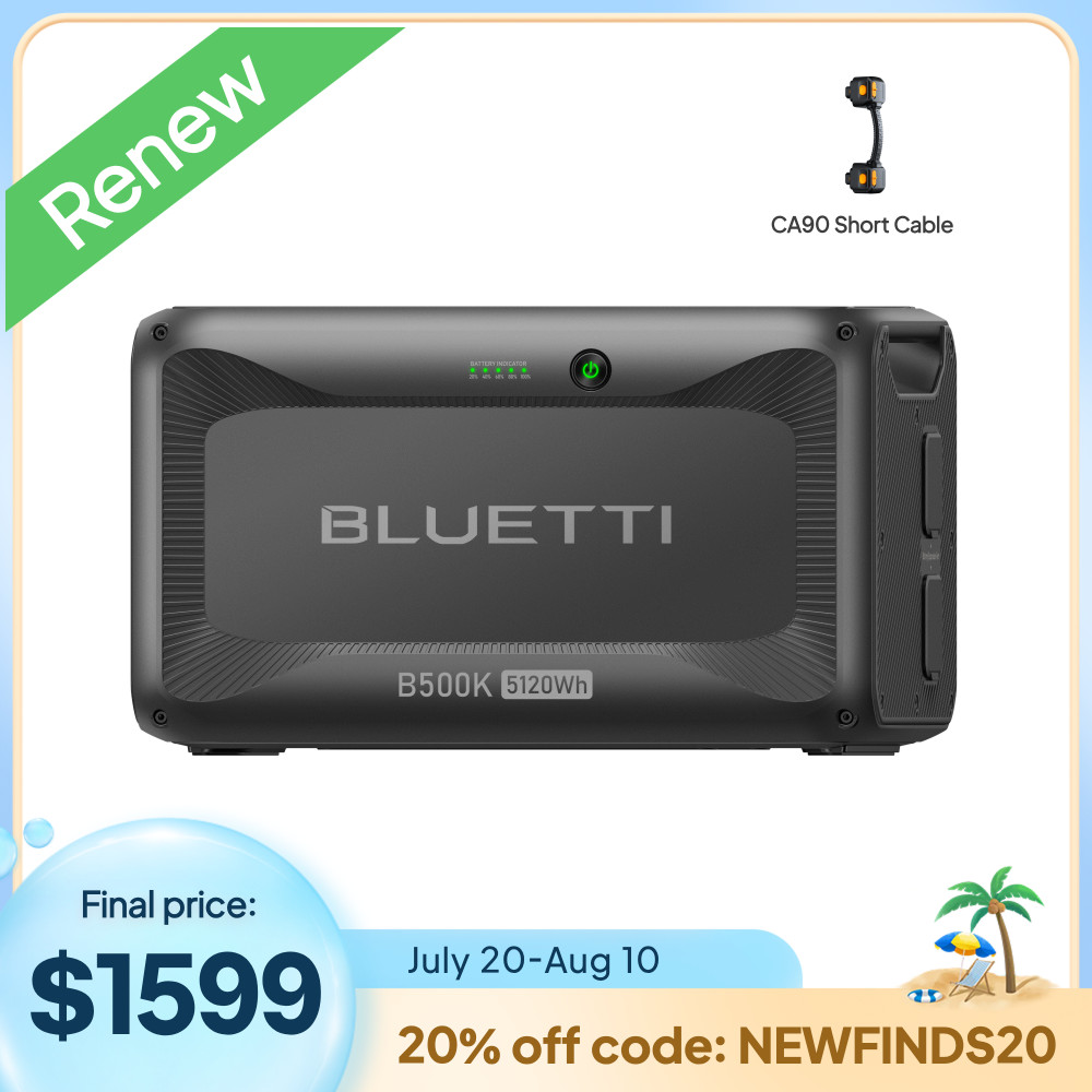 BLUETTI B500K 5120Wh Power Station Smart Expansion Battery for Apex 300 Backup
