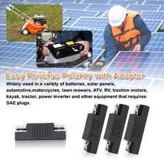 10 Pack SAE to SAE Polarity Reverse Quick Disconnect Cable Plug Adapter