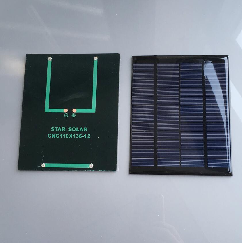12V 2W Mini Solar Panel PV Small Solar Cells Module DIY Solar Power 2 PCS