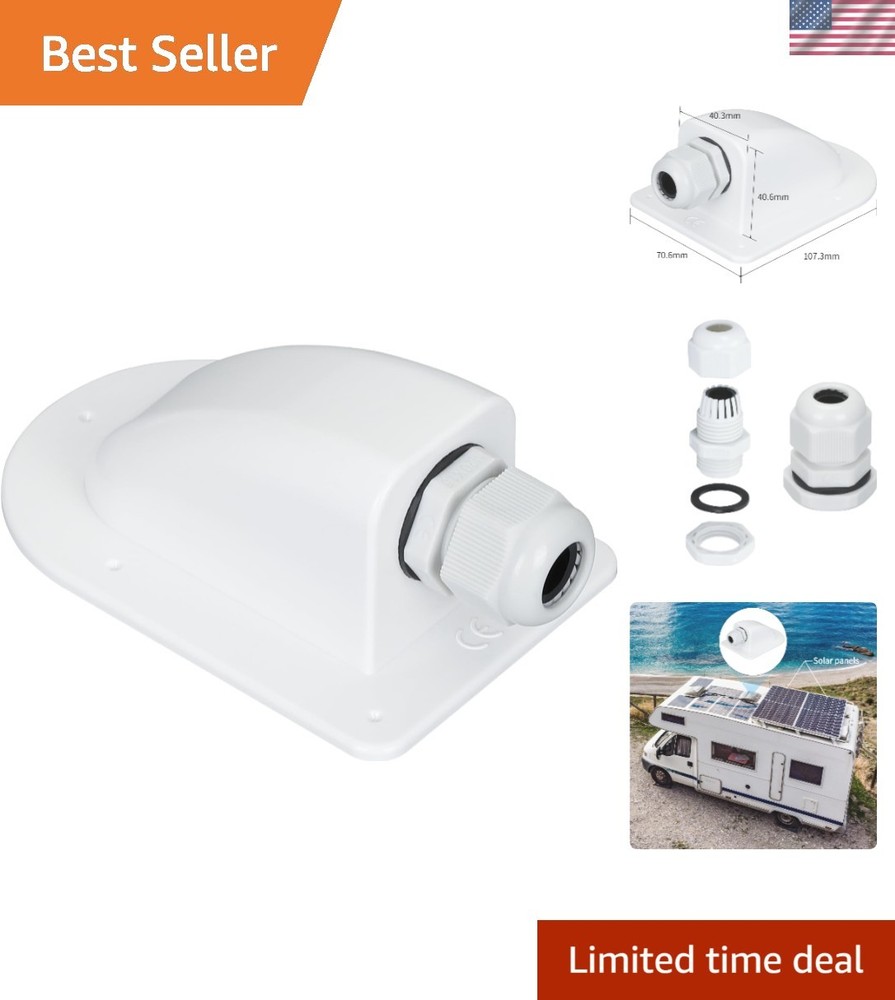 Weatherproof ABS Solar Cable Entry Gland Compatible With RV Boats Yachts Roof…