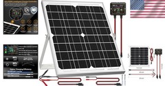 Efficient 20W Waterproof Solar Panel Kit with MPPT Controller & Mounting Bracket