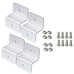 4Pcs Durable Aluminum Solar Panel Mounting Z Brackets for Home Use Silver