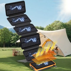 46800mAh Solar Power Bank Folding Solar Panel For Camping Mobile Phone Charger