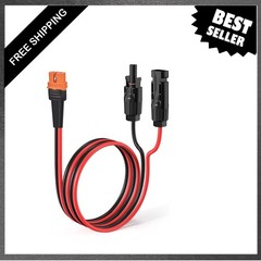 10AWG Solar to XT60i Cable 2FT, Portable Power Station Compatible, Waterproof