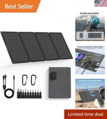 Efficient 50W Waterproof Solar Charger – Portable USB & DC Output for Camping
