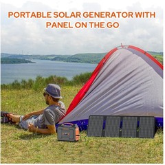 Portable Lithium-Ion Battery Pack with Solar Panel`/