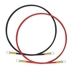 DC HOUSE 9AWG Battery Cable 12 Inch 13/64′ Lug Terminals Tinned Copper Solar