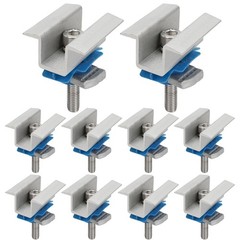 10 Pcs Adjustable Solar Panel Mounting Bracket Clamps Wide Photovoltaic Suppo…