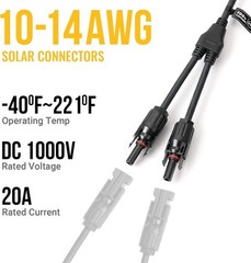 Solar Y Branch Connectors 4 Pairs Kit