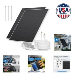 Solar Panel Charger 2 Pack 3W 4000mAh Built-in Battery for Arlo Security Camera