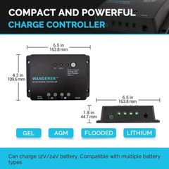Solar Panel Starter Kit with 2 Pcs 100W Solar Panel and 30A PWM Charge Contro…