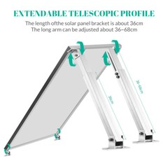 Adjustable Solar Panel Mounting Brackets Kit System for RV Boat Off Gird Roof