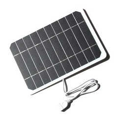 5W 5V Small Solar Panel with USB DIY Monocrystalline Silicon Solar Cell L4G3
