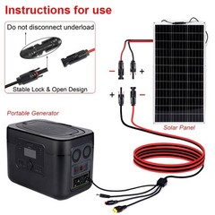 3ft/1m Solar Panel Extension Cable XT60 DC5521 DC7909 Connector Solar Panel Wire