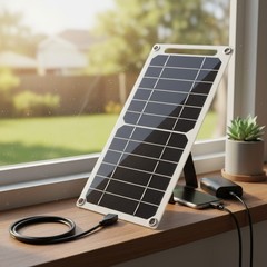 Portable 5V 6W USB Solar Panel Charger for Phones, Cameras, and Camping Gear