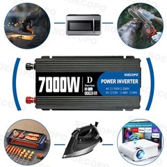 SOECOPO 7000W Peak Solar System Kit Flexible Panel for Camping RV Home charger
