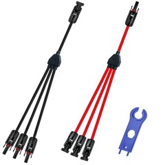 Solar Y Connector,Solar Y Branch Parallel Cable,Solar 1 to 3 Male Female Conn…